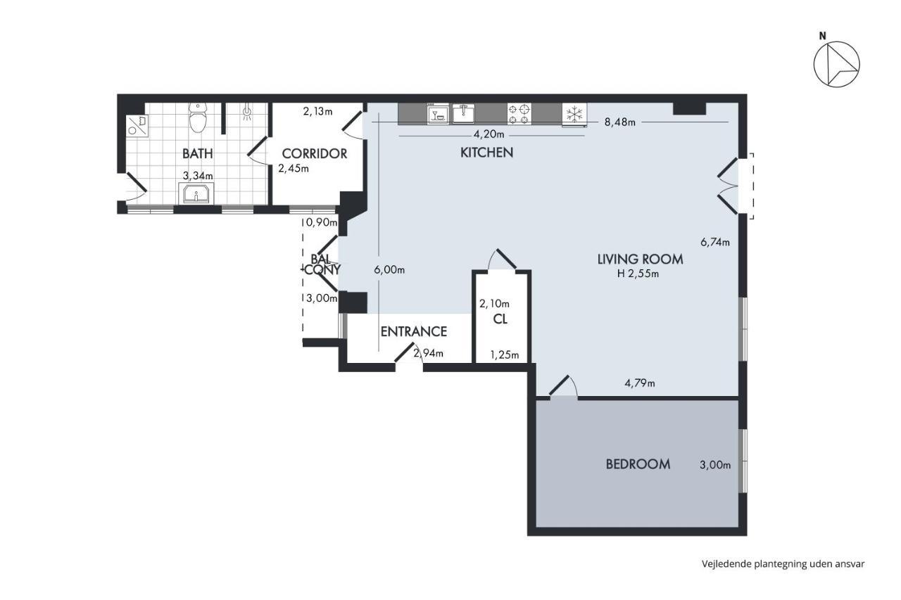 Sanders Monarch - Charming One-Bedroom Apartment With Two Balconies Kopenhagen Exterior foto